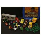 Toy Trucks, John Deere Tractor, Matchbox Case,