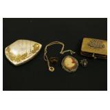 4 Pcs. Of Jewelry and 2 Powder Compacts