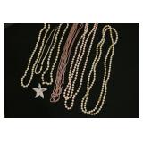 Pearl Like Necklaces, White and Pink