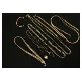 Necklace 14K Italy, Variety of Gold Color Necklace