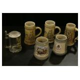 German Beer Steins - Qty 6