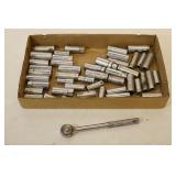 Assortment of Sockets and 1 Driver