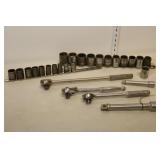 S - K and Craftsman Socket Sets,  3 Drivers, 2 Ext