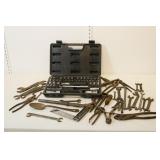Socket Set in Case, Open End Wrenches, Ford