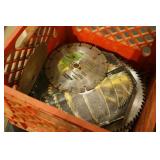 Red Container of Circular Saw Blades