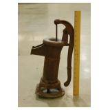 Vintage Red Cast Iron Hand Pump