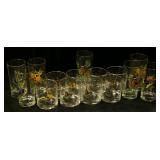 Butterfly Design with Gold Trim on Drinking