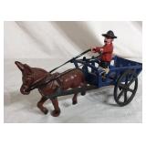 Cast Iron Mule, Cart, and Driver