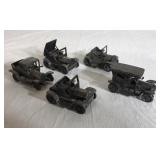 (5) Metal Pencil Sharpener Cars