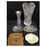 (2) Crystal Vases and More