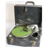 Old Time Record Player in Case