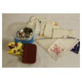 Vintage Hankies, Thimbles,