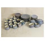 Set of Blue Snack Dishes, Made in Japan