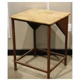 Wood Top, Metal Base Work Table