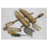 Wood Clamp, Advertising  Ice Pick, Plumb Bob