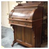Walnut Roll Top Desk