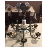 Six-Candle Porcelain Chandelier