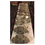 (18) Piece Spanish Brass Fixture Set
