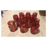 Set of 12 Hand Blown Glass Votive Holders