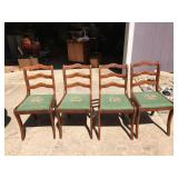 Set of (4) Antique Walnut Chairs