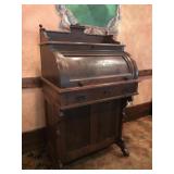 Eastlake Walnut Roll Top Desk