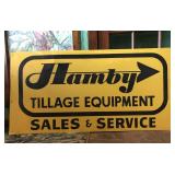 Hamby Tillage Equipment Large Metal Sign