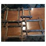 (4) Matching Wooden Picture Frames