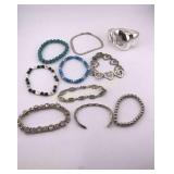 Bracelets Various Sizes & Styles 10 Pc Lot