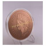 Five Ounces .999 Copper Indian Head Round