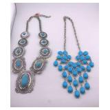 Turquoise Style Necklaces 2 Pc Lot