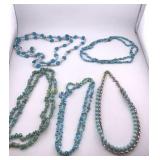 Turquoise Style Necklaces 5 Pc Lot