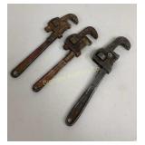 10' Pipe Wrenches 3 Pc Lot