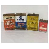 VTG Metal 1 Gallon Cans: NAPA Brake Fluid, Wilco