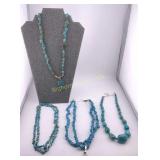 Turquoise Style Necklaces 4 Pc Lot