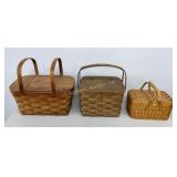 VTG Picnic Baskets 3 Pc Lot