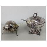 VTG Silver Plate Dome Roll Top Caviar/ Butter Dish