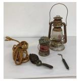 VTG Lantern & Pulley w/ Rope, Welch Hanging