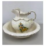 VTG Pitcher & Basin Bowl Set Bowl has Crack