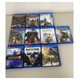 Sony Play Station 4 Game Assortment 10 Pc Lot