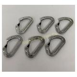Petzl Angle S Carabiners, 6 Pc Lot
