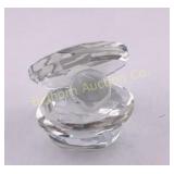 Crystal Clam Shell w/ Faux Pearl Figurine