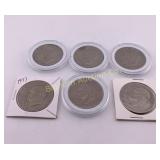 Eisenhower Dollars 6 Coin Lot 1971,72,74,76,77,78