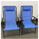 Blue Folding Lawn/Camp Chairs 2 Pc Lot