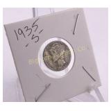 1935-S Mercury Silver Dime