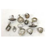 Sterling Silver Rings & Pendants Without Stones