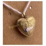 Heart Locket Pendant Gold Filled VTG