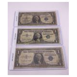 One Dollar Silver Certificates 1957,57-A,57-B