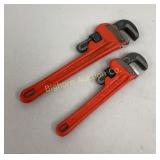 Ridgid Pipe Wrenches 8', 10' 2 Pc Lot
