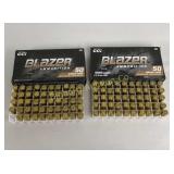 Ammo 9mm 99 Rds Blazer 115 Gr FMJ