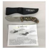 Camillus Titanium Hunting Knife w/ 4' Hook Blade &